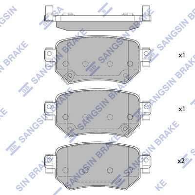Тормозные колодки дисковые HI-Q SP4070