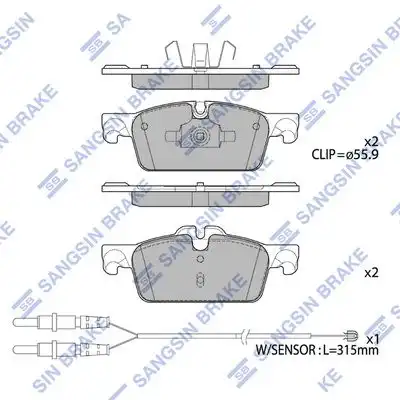 Sp4132 колодки тормозные дисковые передние
