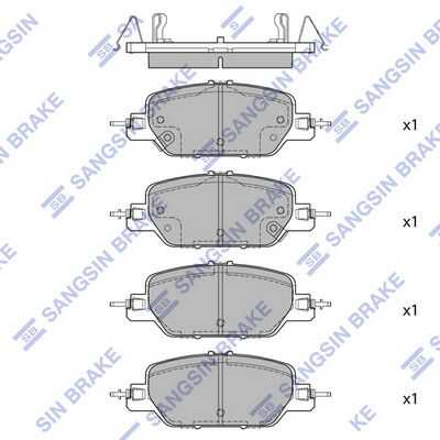 Колодки тормозные дисковые задние HI-Q SP4177
