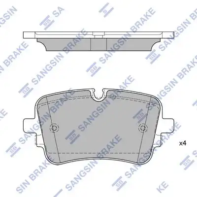 Sp4475 колодки торм. дисковые d2365-9123 129x65x16.3