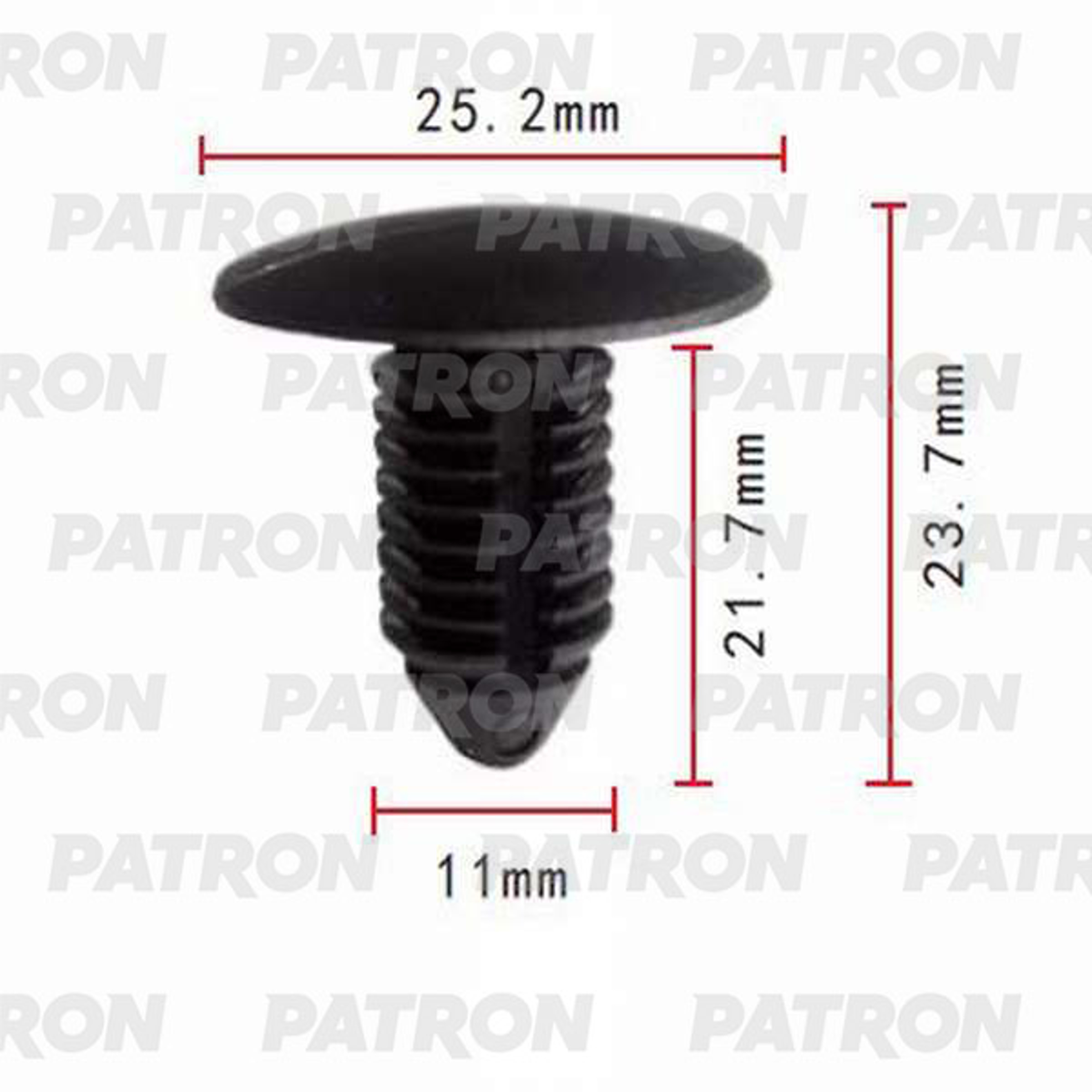 P37-0096 PATRON Клипса пластмассовая