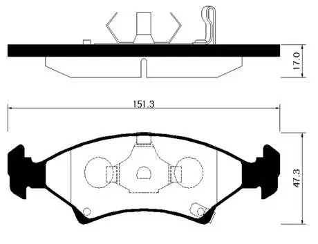 HP1003 HSB Тормозные колодки