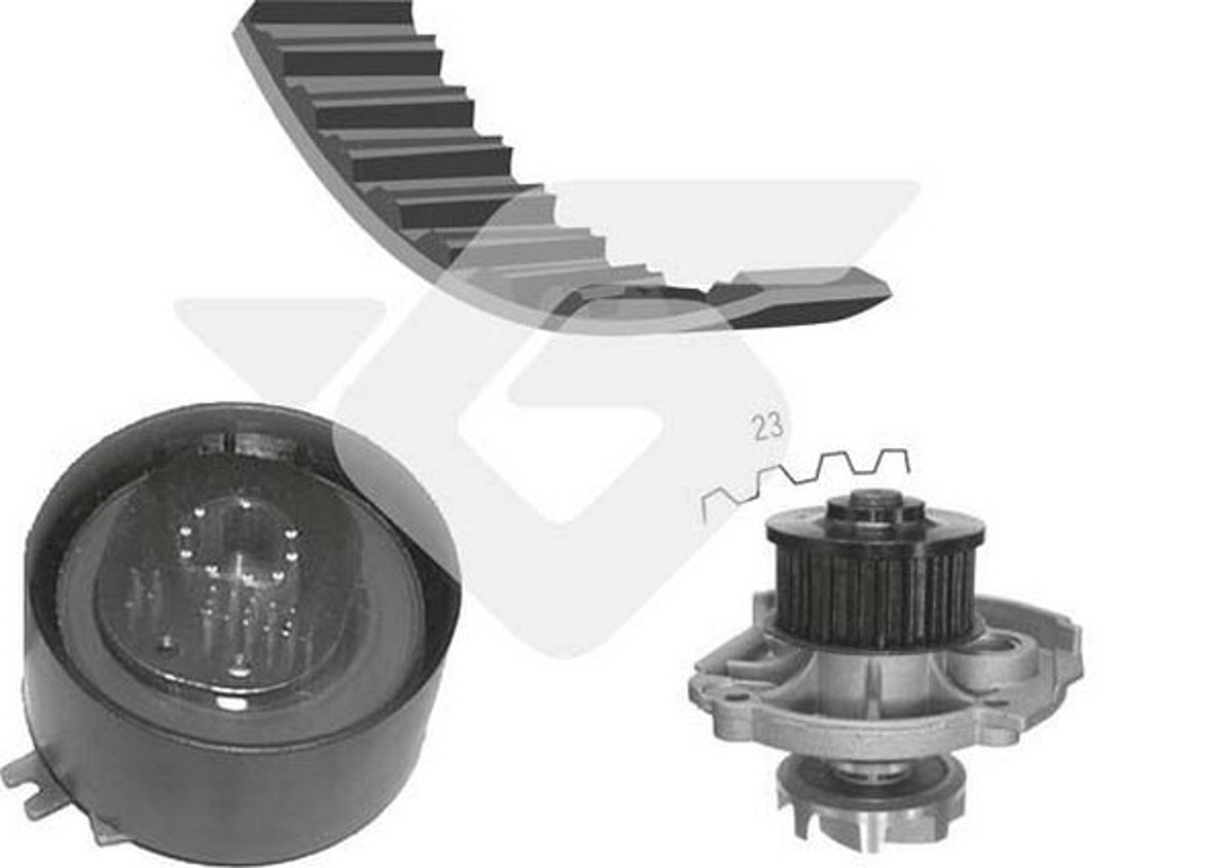 Комплект грм с водяным насосом HUTCHINSON KH139WP39