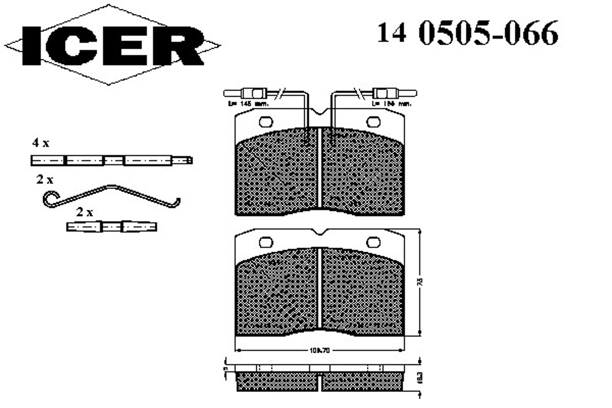 Колодки тормозные дисковые ICER 140505-066