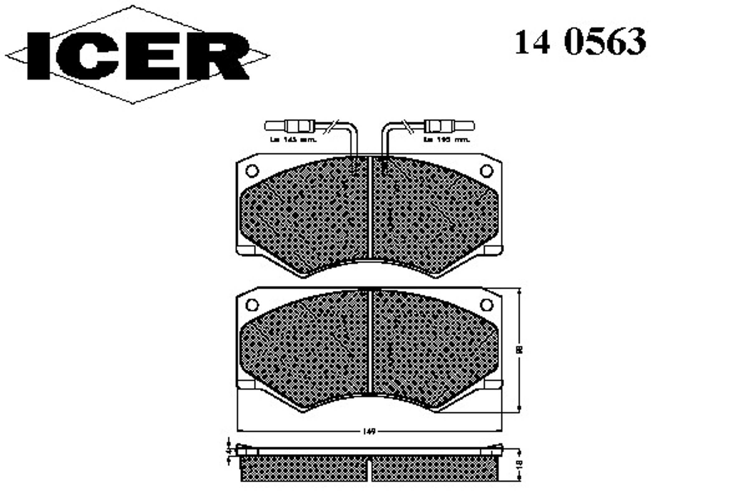 Колодки тормозные дисковые ICER 140563