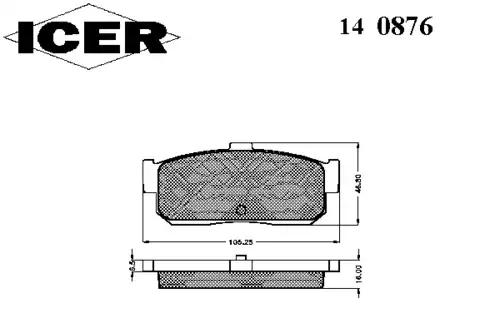 140876 ICER Тормозные колодки