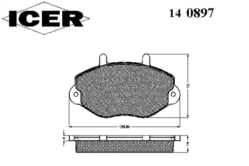 140897 ICER Тормозные колодки