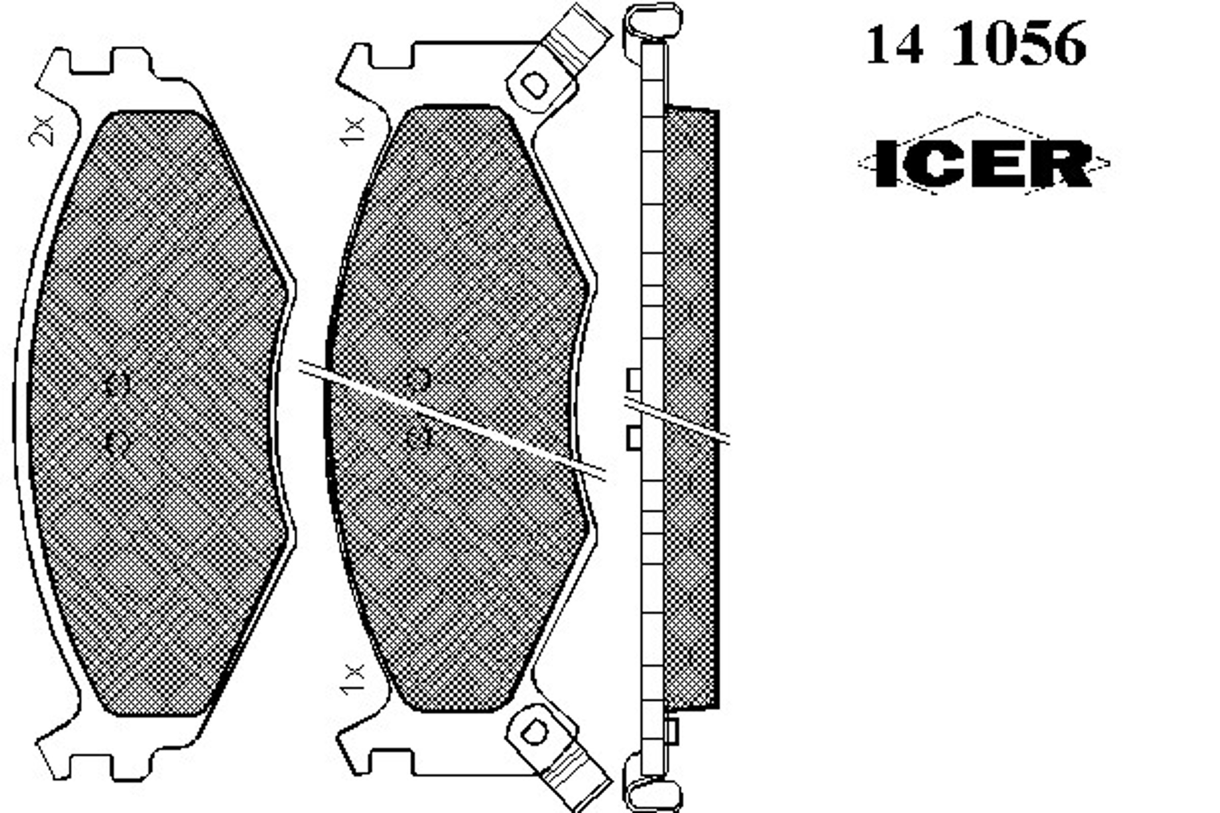 Колодки тормозные дисковые ICER 141056