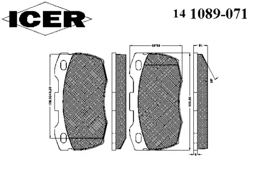 141089 ICER Тормозные колодки