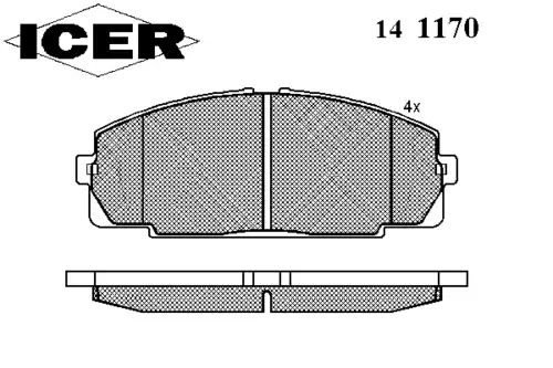 Тормозные колодки ICER 141170