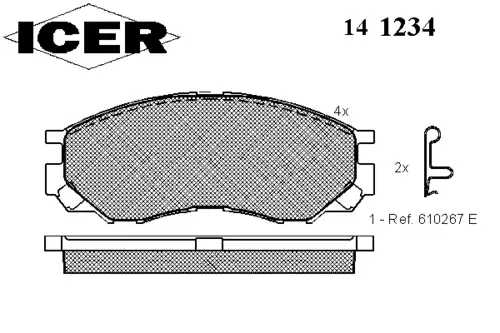 141234 ICER Тормозные колодки
