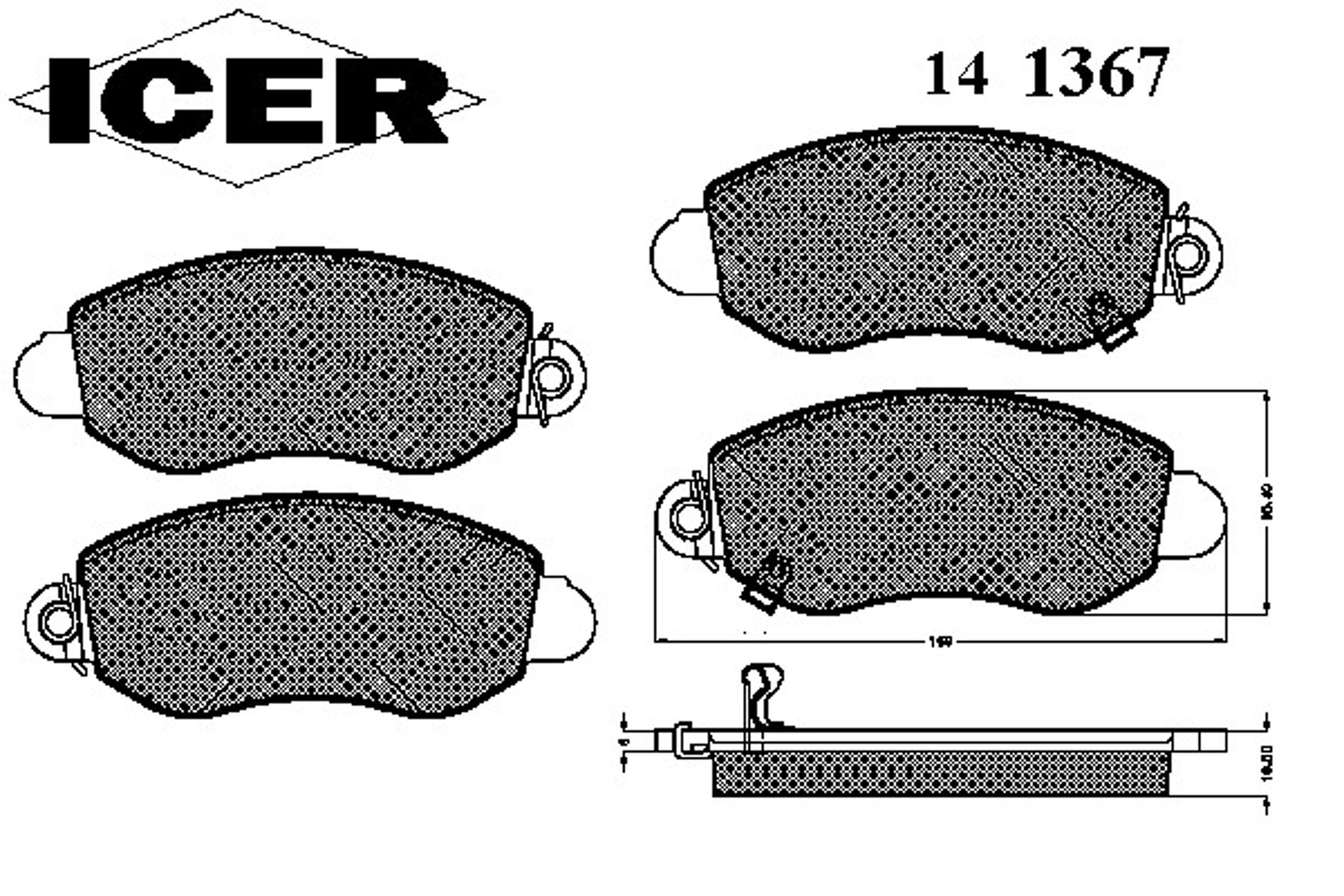 141367 ICER Колодки тормозные дисковые