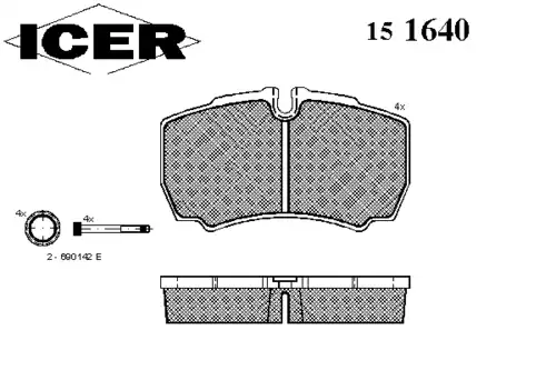 151640 ICER Тормозные колодки