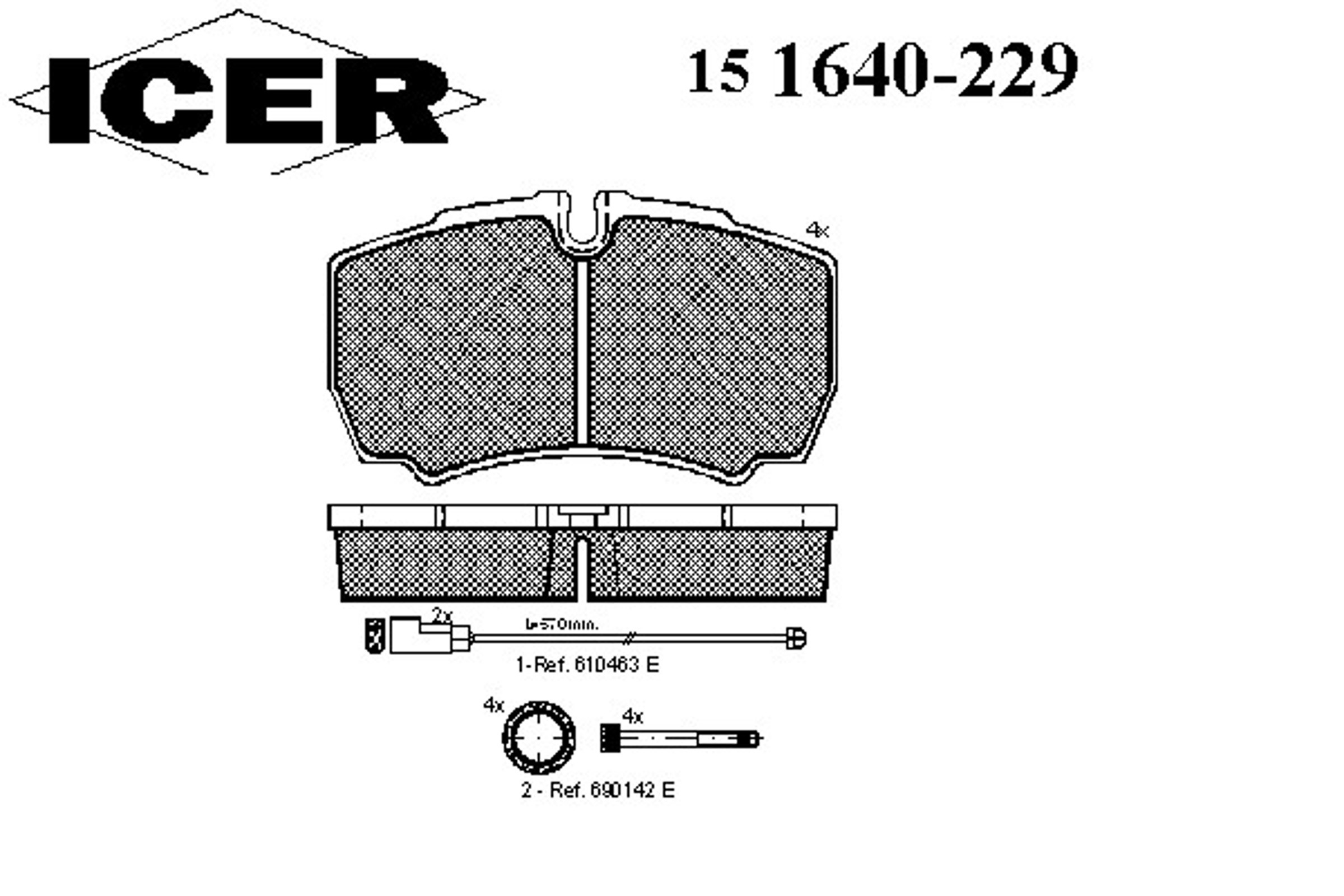 151640-229 ICER Колодки тормозные дисковые