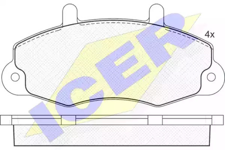 140896 ICER Тормозные колодки