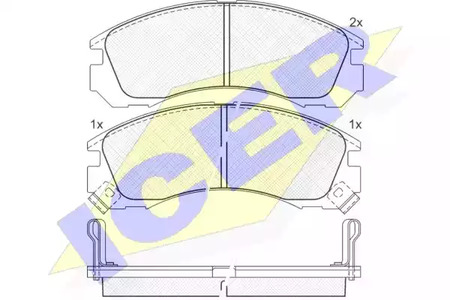 140979 ICER Колодки тормозные дисковые передние