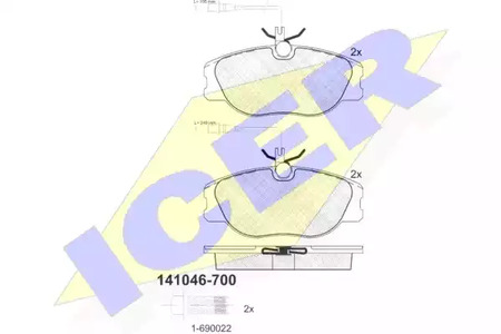 141046-700 ICER Тормозные колодки