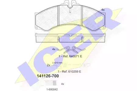 Тормозные колодки ICER 141126-700