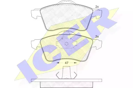 141166 ICER Тормозные колодки