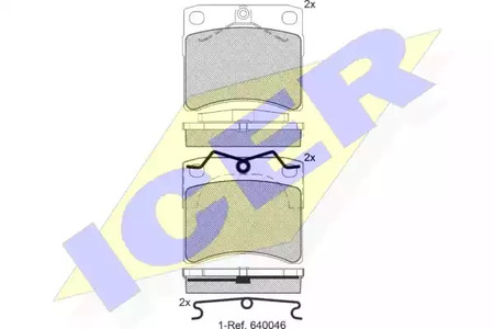 141168 ICER Тормозные колодки