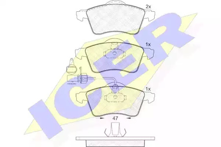141320 ICER Тормозные колодки