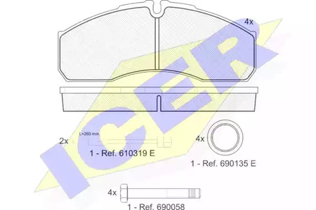 141499 ICER Колодки тормозные дисковые