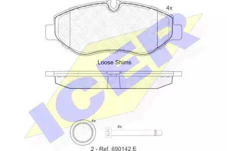 141786 ICER Тормозные колодки