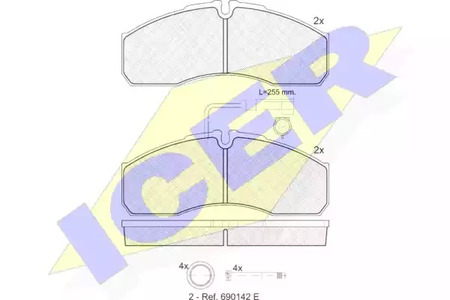 141889 ICER Тормозные колодки