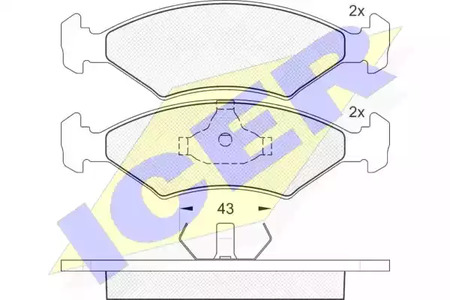 Тормозные колодки ICER 180329