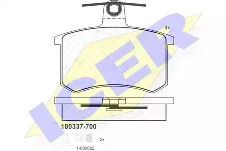 180337-700 ICER Тормозные колодки