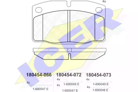 Тормозные колодки ICER 180454