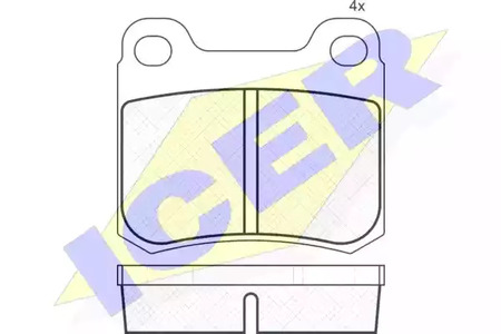 180517 ICER Колодки тормозные задние дисковые