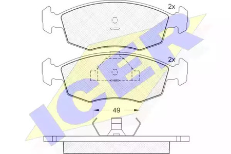 180543 ICER Тормозные колодки