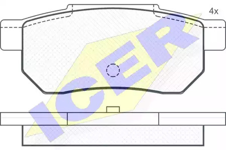 180751 ICER Тормозные колодки