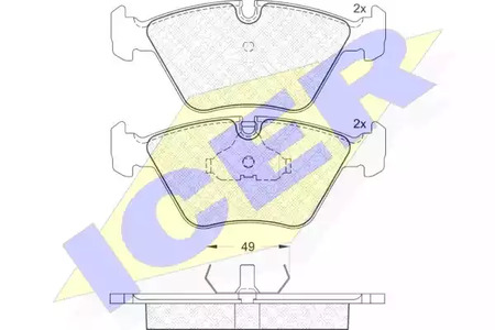 180773 ICER Тормозные колодки