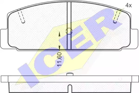180785 ICER Тормозные колодки