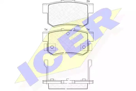 180798 ICER Тормозные колодки