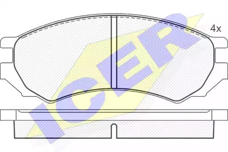 180878 ICER Тормозные колодки
