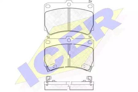 180970 ICER Тормозные колодки