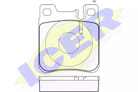 180976 ICER Колодки тормозные задние
