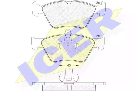 180988 ICER Тормозные колодки