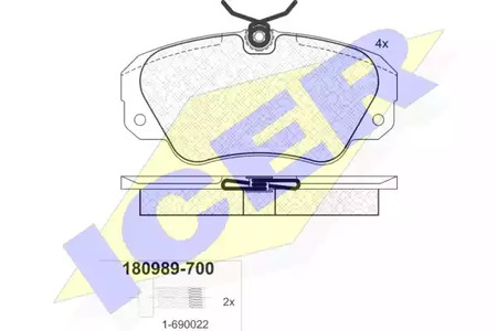 180989-700 ICER Тормозные колодки