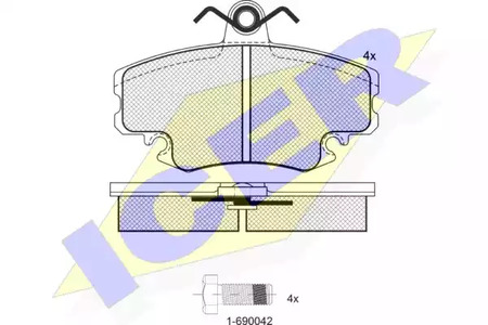 180993-204 ICER Тормозные колодки