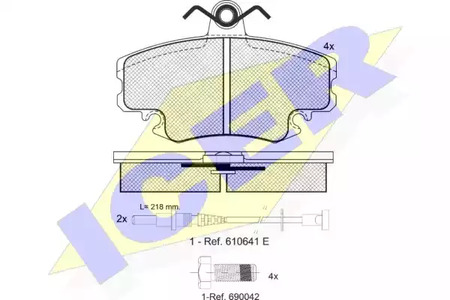 180993-700 ICER Тормозные колодки