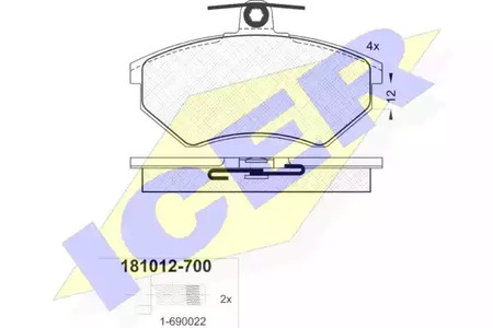 181012-700 ICER Тормозные колодки