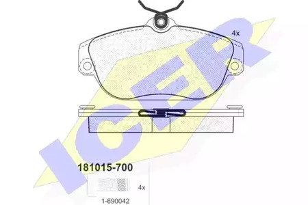 181015-700 ICER Тормозные колодки