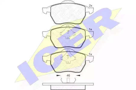 181138 ICER Тормозные колодки