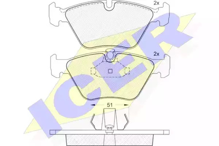 Тормозные колодки ICER 181140