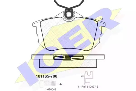 181165-700 ICER Тормозные колодки