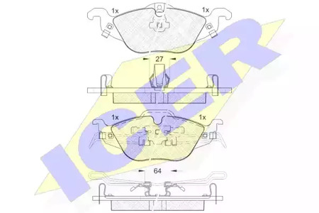 181249 ICER Тормозные колодки